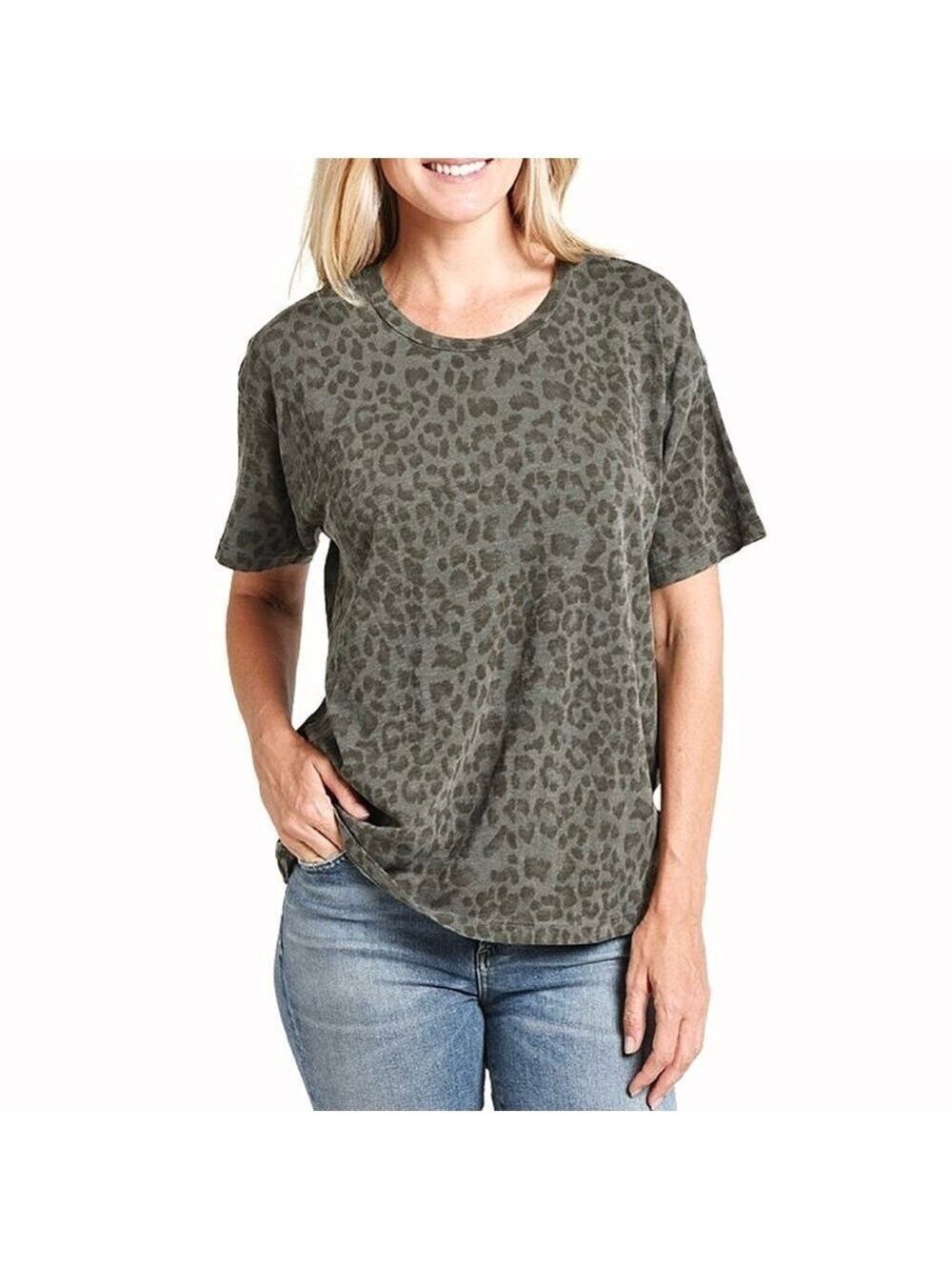 Sundry Leopard Oversized Tee